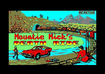Mountie Mick's Death Ride (UK) (1987) screen shot title